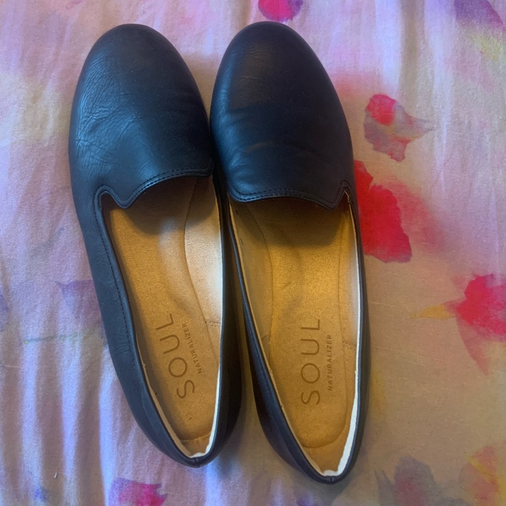 Women’s Wide Width Black Loafers